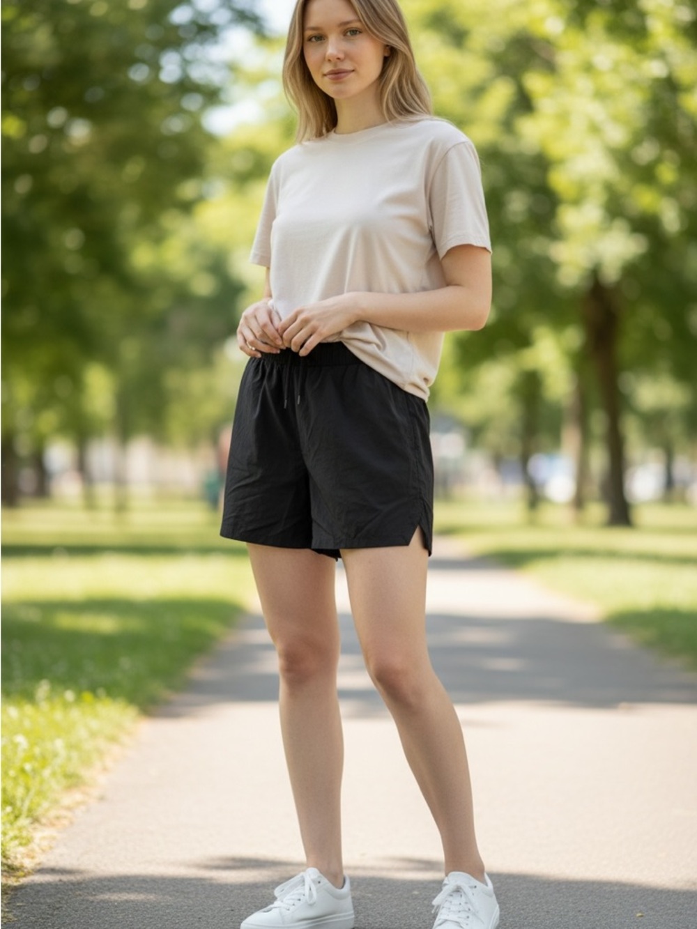 Lululemon Women’s Black Athletic Drawstring Shorts